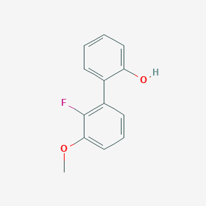 molecular formula C13H11FO2 B6370140 2-(2-Fluoro-3-methoxyphenyl)phenol, 95% CAS No. 1261984-09-1
