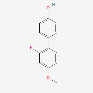 molecular formula C13H11FO2 B6370152 4-(2-Fluoro-4-methoxyphenyl)phenol, 95% CAS No. 136480-73-4