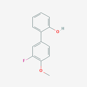 molecular formula C13H11FO2 B6370157 2-(3-Fluoro-4-methoxyphenyl)phenol, 95% CAS No. 1261942-76-0