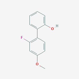 molecular formula C13H11FO2 B6370166 2-(2-Fluoro-4-methoxyphenyl)phenol, 95% CAS No. 1261947-01-6