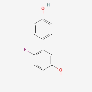 molecular formula C13H11FO2 B6370172 4-(2-Fluoro-5-methoxyphenyl)phenol, 95% CAS No. 1261916-26-0