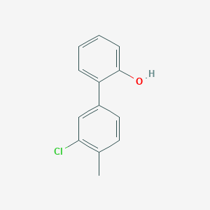 molecular formula C13H11ClO B6370215 2-(3-Chloro-4-methylphenyl)phenol, 95% CAS No. 1261943-03-6