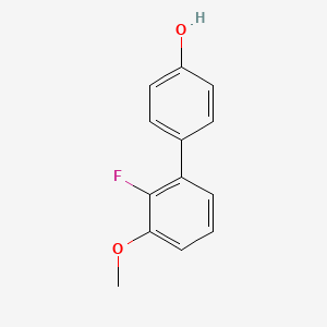 molecular formula C13H11FO2 B6370233 4-(2-Fluoro-3-methoxyphenyl)phenol, 95% CAS No. 1261984-15-9