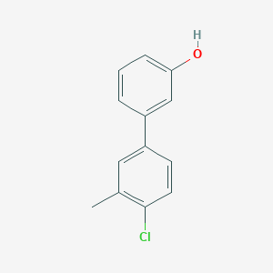 molecular formula C13H11ClO B6370238 3-(4-Chloro-3-methylphenyl)phenol, 95% CAS No. 1261998-63-3