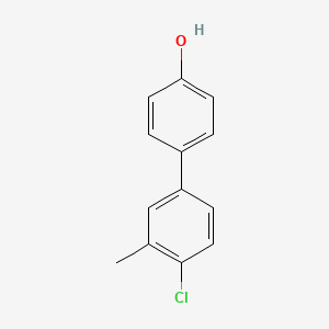 molecular formula C13H11ClO B6370243 4-(4-Chloro-3-methylphenyl)phenol, 95% CAS No. 1261916-32-8