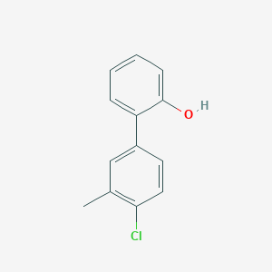 molecular formula C13H11ClO B6370266 2-(4-Chloro-3-methylphenyl)phenol, 95% CAS No. 1261959-46-9