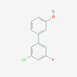 molecular formula C12H8ClFO B6370267 3-(3-Chloro-5-fluorophenyl)phenol;  95% CAS No. 1261894-07-8