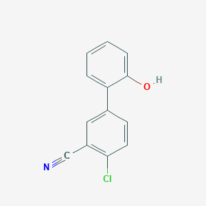 molecular formula C13H8ClNO B6370308 2-(4-Chloro-3-cyanophenyl)phenol, 95% CAS No. 1261995-80-5