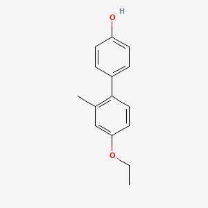 molecular formula C15H16O2 B6370315 4-(4-Ethoxy-2-methylphenyl)phenol, 95% CAS No. 1261984-31-9