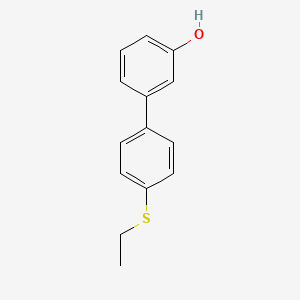 molecular formula C14H14OS B6370327 3-(4-Ethylthiophenyl)phenol, 95% CAS No. 1261998-80-4