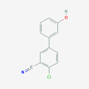molecular formula C13H8ClNO B6370330 3-(4-Chloro-3-cyanophenyl)phenol, 95% CAS No. 1261943-62-7