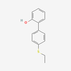 molecular formula C14H14OS B6370335 2-(4-Ethylthiophenyl)phenol, 95% CAS No. 1261943-73-0