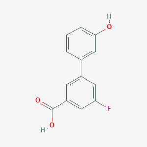 molecular formula C13H9FO3 B6370338 3-(3-Carboxy-5-fluorophenyl)phenol, 95% CAS No. 1261998-86-0