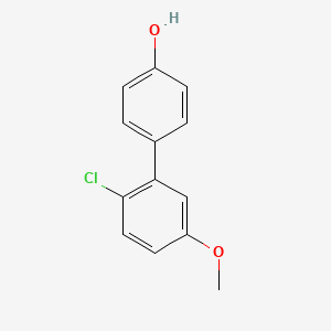 molecular formula C13H11ClO2 B6370384 4-(2-Chloro-5-methoxyphenyl)phenol, 95% CAS No. 1261943-78-5