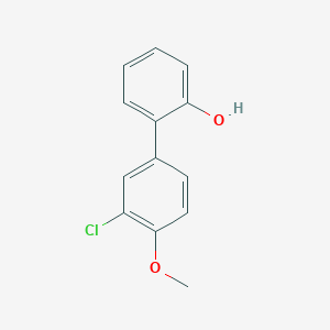 molecular formula C13H11ClO2 B6370394 2-(3-Chloro-4-methoxyphenyl)phenol, 95% CAS No. 1261896-43-8