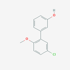 molecular formula C13H11ClO2 B6370421 3-(5-Chloro-2-methoxyphenyl)phenol, 95% CAS No. 1261916-40-8