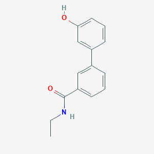 molecular formula C15H15NO2 B6370430 3-[3-(N-Ethylaminocarbonyl)phenyl]phenol, 95% CAS No. 1261916-44-2