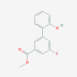 molecular formula C14H11FO3 B6370447 2-(3-Fluoro-5-methoxycarbonylphenyl)phenol, 95% CAS No. 1262002-11-8