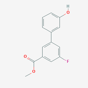 molecular formula C14H11FO3 B6370454 3-(3-Fluoro-5-methoxycarbonylphenyl)phenol, 95% CAS No. 1262002-16-3