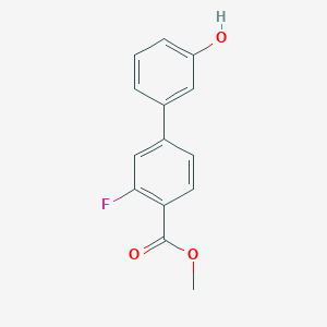 3-(3-Fluoro-4-methoxycarbonylphenyl)phenol, 95%