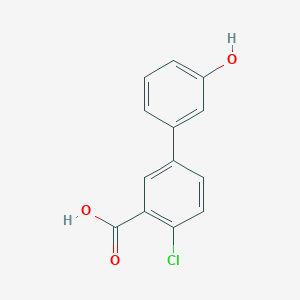 molecular formula C13H9ClO3 B6370491 3-(3-Carboxy-4-chlorophenyl)phenol, 95% CAS No. 1261944-26-6