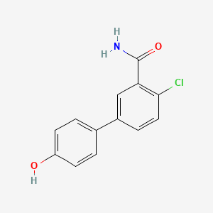 molecular formula C13H10ClNO2 B6370497 4-(3-Carbamoyl-4-chlorophenyl)phenol, 95% CAS No. 1261894-18-1