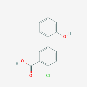 molecular formula C13H9ClO3 B6370503 2-(3-Carboxy-4-chlorophenyl)phenol, 95% CAS No. 1261933-49-6