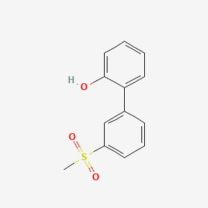 molecular formula C13H12O3S B6370517 2-(3-Methylsulfonylphenyl)phenol, 95% CAS No. 1262002-19-6