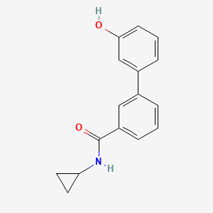 molecular formula C16H15NO2 B6370525 3-[3-(Cyclopropylaminocarbonyl)phenyl]phenol, 95% CAS No. 1261894-24-9