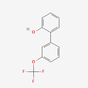 molecular formula C13H9F3O2 B6370555 2-(3-Trifluoromethoxyphenyl)phenol, 95% CAS No. 1261958-21-7