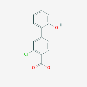 molecular formula C14H11ClO3 B6370582 2-(3-Chloro-4-methoxycarbonylphenyl)phenol, 95% CAS No. 1261896-56-3
