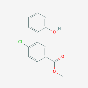 molecular formula C14H11ClO3 B6370591 2-(2-Chloro-5-methoxycarbonylphenyl)phenol, 95% CAS No. 1261893-03-1