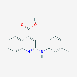 molecular formula C17H14N2O2 B063706 4-Quinolinecarboxylic acid, 2-((3-methylphenyl)amino)- CAS No. 171204-17-4