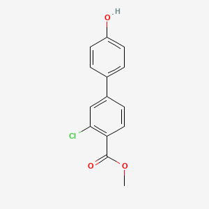 molecular formula C14H11ClO3 B6370609 4-(3-Chloro-4-methoxycarbonylphenyl)phenol, 95% CAS No. 1261944-59-5