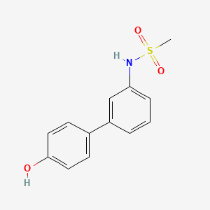 molecular formula C13H13NO3S B6370616 4-(3-Methylsulfonylaminophenyl)phenol, 95% CAS No. 1261916-55-5