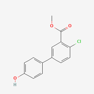 molecular formula C14H11ClO3 B6370620 4-(4-Chloro-3-methoxycarbonylphenyl)phenol, 95% CAS No. 1261984-78-4