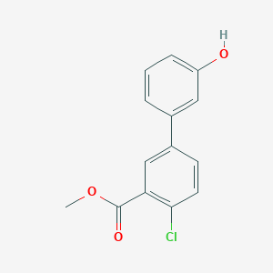 molecular formula C14H11ClO3 B6370625 3-(4-Chloro-3-methoxycarbonylphenyl)phenol, 95% CAS No. 1261916-51-1