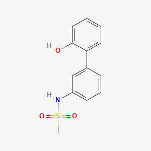 molecular formula C13H13NO3S B6370628 2-(3-Methylsulfonylaminophenyl)phenol, 95% CAS No. 1261889-92-2