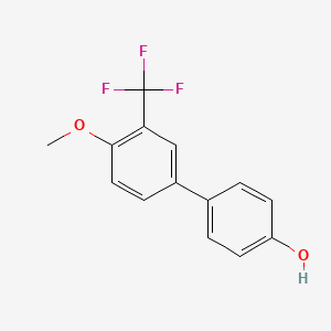 molecular formula C14H11F3O2 B6370643 4-(4-Methoxy-3-trifluoromethylphenyl)phenol, 95% CAS No. 1261893-07-5