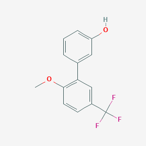 molecular formula C14H11F3O2 B6370648 3-(2-Methoxy-5-trifluoromethylphenyl)phenol, 95% CAS No. 1261945-02-1