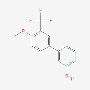 molecular formula C14H11F3O2 B6370652 3-(4-Methoxy-3-trifluoromethylphenyl)phenol, 95% CAS No. 1261961-63-0