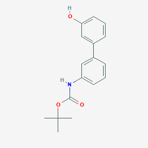 molecular formula C17H19NO3 B6370705 3-(3-BOC-Aminophenyl)phenol, 95% CAS No. 1261916-59-9