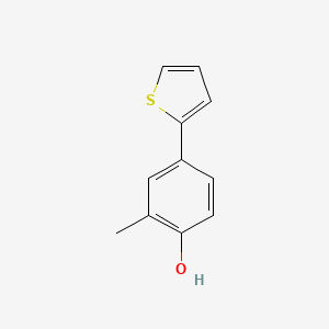molecular formula C11H10OS B6370769 2-Methyl-4-(thiophen-2-yl)phenol, 95% CAS No. 1255637-37-6
