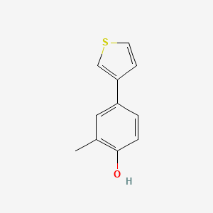 molecular formula C11H10OS B6370773 2-Methyl-4-(thiophen-3-yl)phenol, 95% CAS No. 1261916-69-1