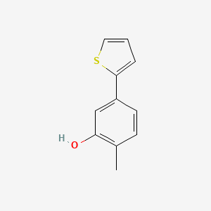 molecular formula C11H10OS B6370779 2-Methyl-5-(thiophen-2-yl)phenol, 95% CAS No. 1261985-12-9