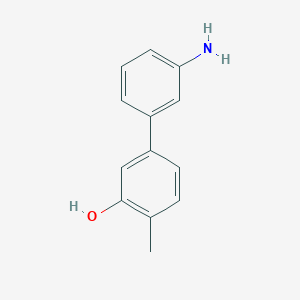 molecular formula C13H13NO B6370807 5-(3-Aminophenyl)-2-methylphenol, 95% CAS No. 1261966-67-9