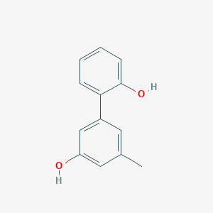 molecular formula C13H12O2 B6370849 5-(2-Hydroxyphenyl)-3-methylphenol, 95% CAS No. 1261900-67-7