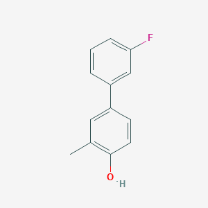 molecular formula C13H11FO B6370851 4-(3-Fluorophenyl)-2-methylphenol, 95% CAS No. 1255637-71-8