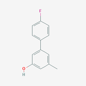 molecular formula C13H11FO B6370852 5-(4-Fluorophenyl)-3-methylphenol, 95% CAS No. 1261945-52-1