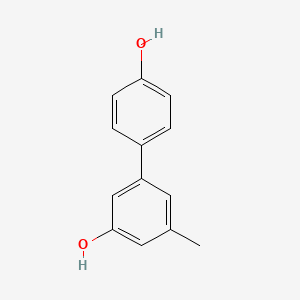 molecular formula C13H12O2 B6370855 5-(4-Hydroxyphenyl)-3-methylphenol, 95% CAS No. 1261985-48-1